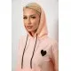 Спортивний костюм жіночий двонитка  уцінка, колір персиковий, 214R1419-004-U-5
