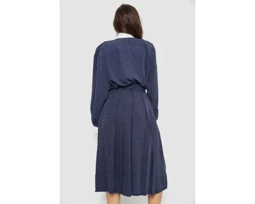 Костюм жіночий класичний у горох, колір синьо-білий, 167R3002
