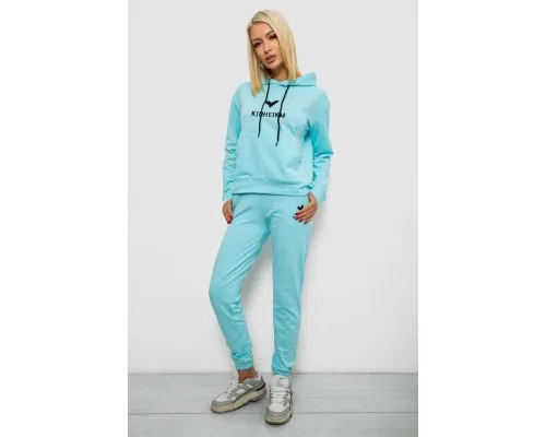 Спортивний костюм жіночий двонитка, колір блакитний, 214R1419-007