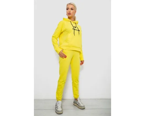 Спортивний костюм жіночий двонитка, колір жовтий, 214R1419-007