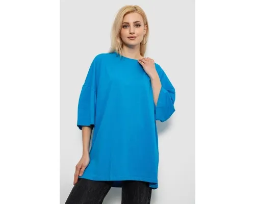 Футболка жіноча однотонна, колір блакитний, 244R3018