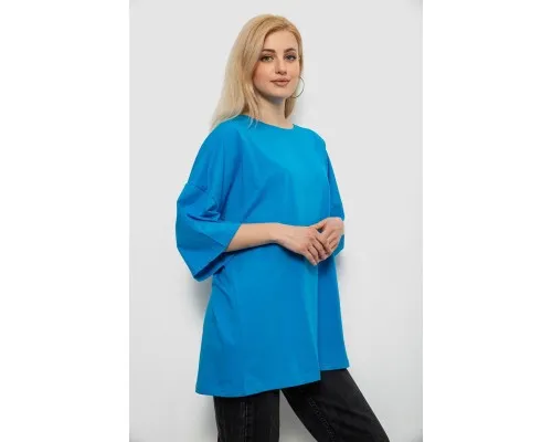 Футболка жіноча однотонна, колір блакитний, 244R3018