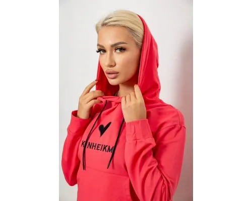 Спортивний костюм жіночий двонитка  уцінка, колір кораловий, 214R1419-007-U-34
