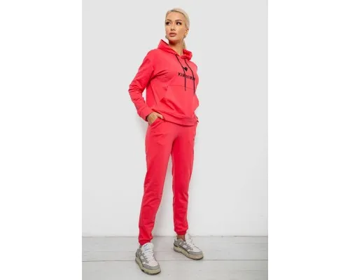 Спортивний костюм жіночий двонитка  уцінка, колір кораловий, 214R1419-007-U-39
