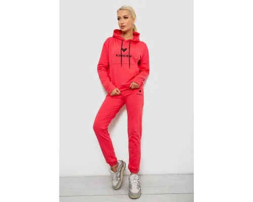 Спортивний костюм жіночий двонитка  уцінка, колір кораловий, 214R1419-007-U-39