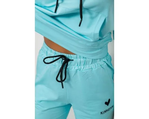 Спортивний костюм жіночий двонитка  уцінка, колір блакитний, 214R1419-007-U-35