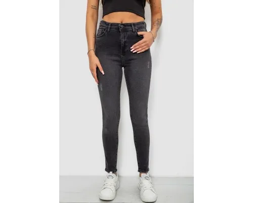 Джинси жіночі однотонні Skinny, колір сірий, 244RS123