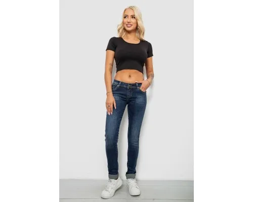 Джинси жіночі однотонні Skinny, колір синій, 244RSH9518