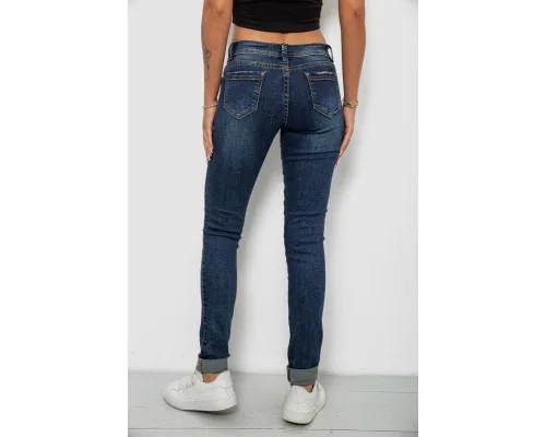 Джинси жіночі однотонні Skinny, колір синій, 244RSH9518