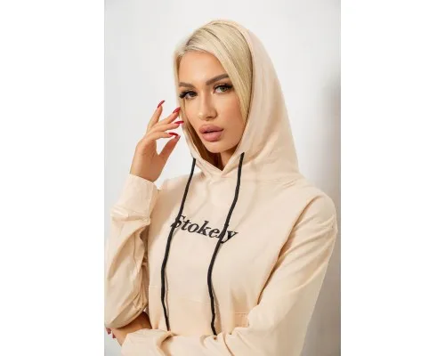 Спортивний костюм жіночий двонитка  уцінка, колір бежевий, 214R1419-006-U-20