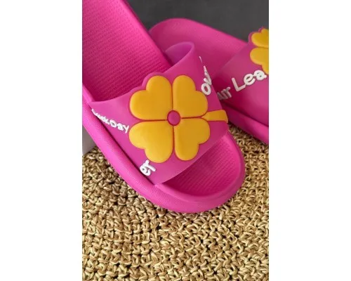 Шльопанці жіночі з аплікацією, колір рожевий, 243R5028-19A