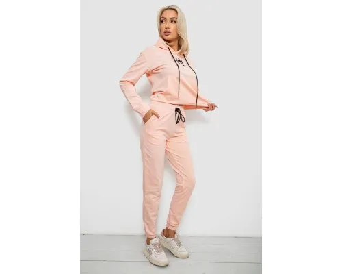 Спортивний костюм жіночий двонитка  -уцінка, колір персиковий, 214R1419-003-U-4
