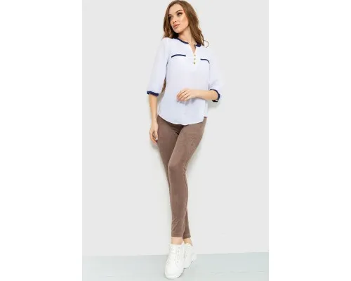 Блуза класична  -уцінка, колір біло-синій, 230R051-U-12