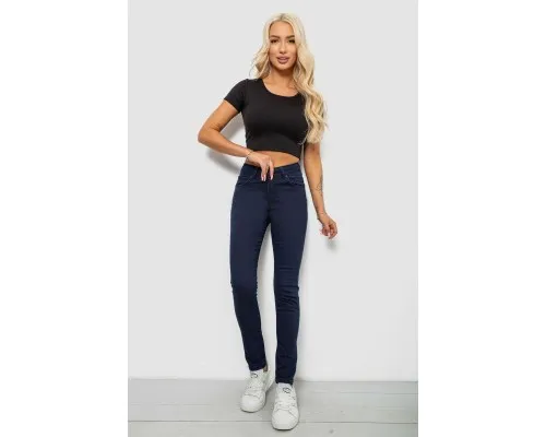 Джинси жіночі однотонні Skinny, колір синій, 244R253-10