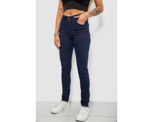 Джинси жіночі однотонні Skinny, колір синій, 244R253-10