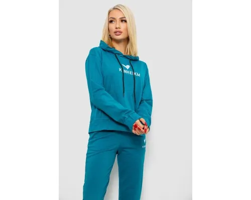 Спортивний костюм жіночий двонитка  -уцінка, колір бірюзовий, 214R1419-007-U