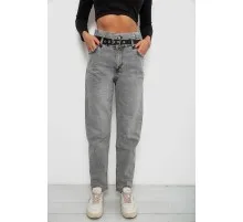 Джинси жіночі однотонні Baggy Papei, колір сірий, 244R00158