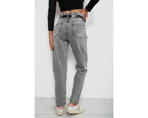 Джинси жіночі однотонні Baggy Papei, колір сірий, 244R00158