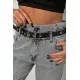 Джинси жіночі однотонні Baggy Papei, колір сірий, 244R00158