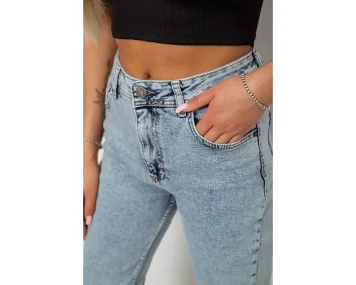 Джинси жіночі однотонні Skinny, колір блакитний, 244R1744S21