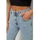 Джинси жіночі однотонні Skinny, колір блакитний, 244R1744S21