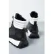 Спортивні зимові черевики чорно-білі