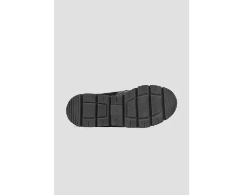 Шкіряні жіночі зимові кросівки чорного кольору