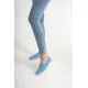 Жіночі сині замшеві туфлі