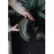 Жіночі демісезонні шкіряні черевики кольору хакі
