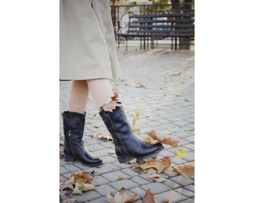 Високі зимові жіночі чоботи із натуральної шкіри